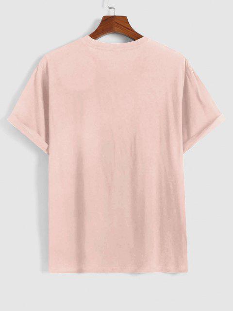 Mens Premium Cotton Printed T-Shirt - GRMPR43 - Pink