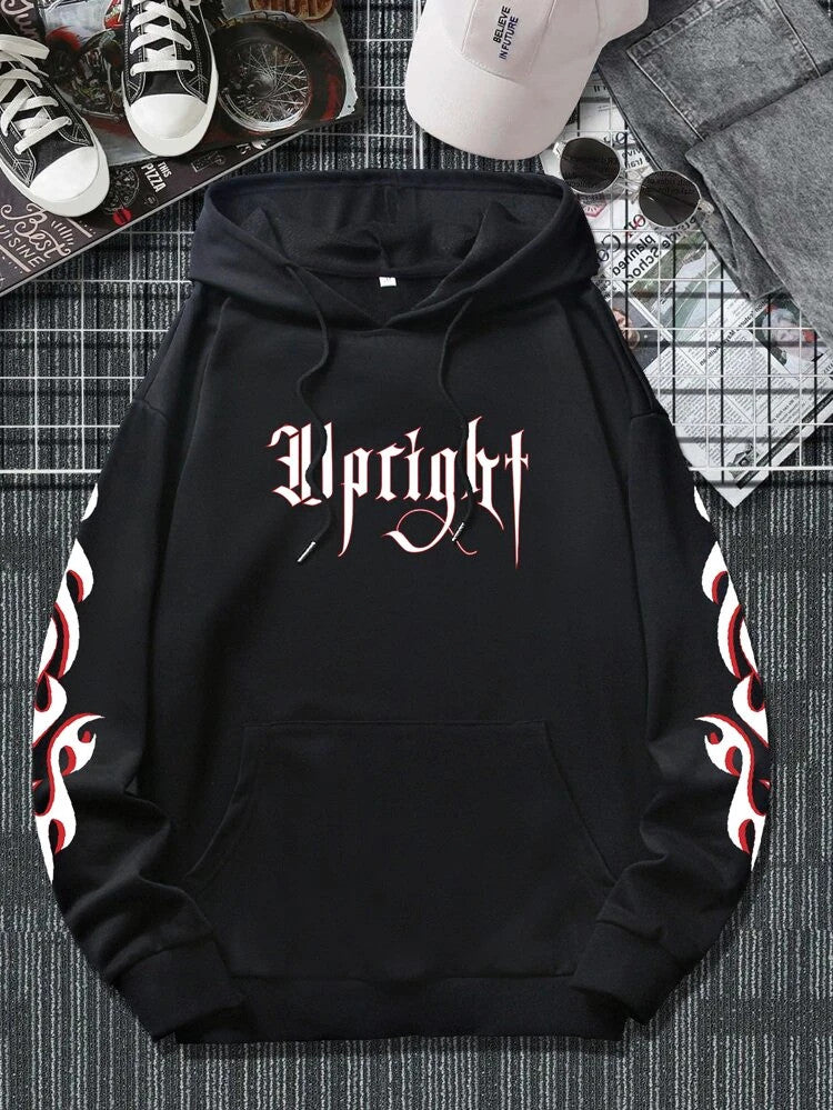 Fifth Avenue Printed Hoodie MIFT286 - Black