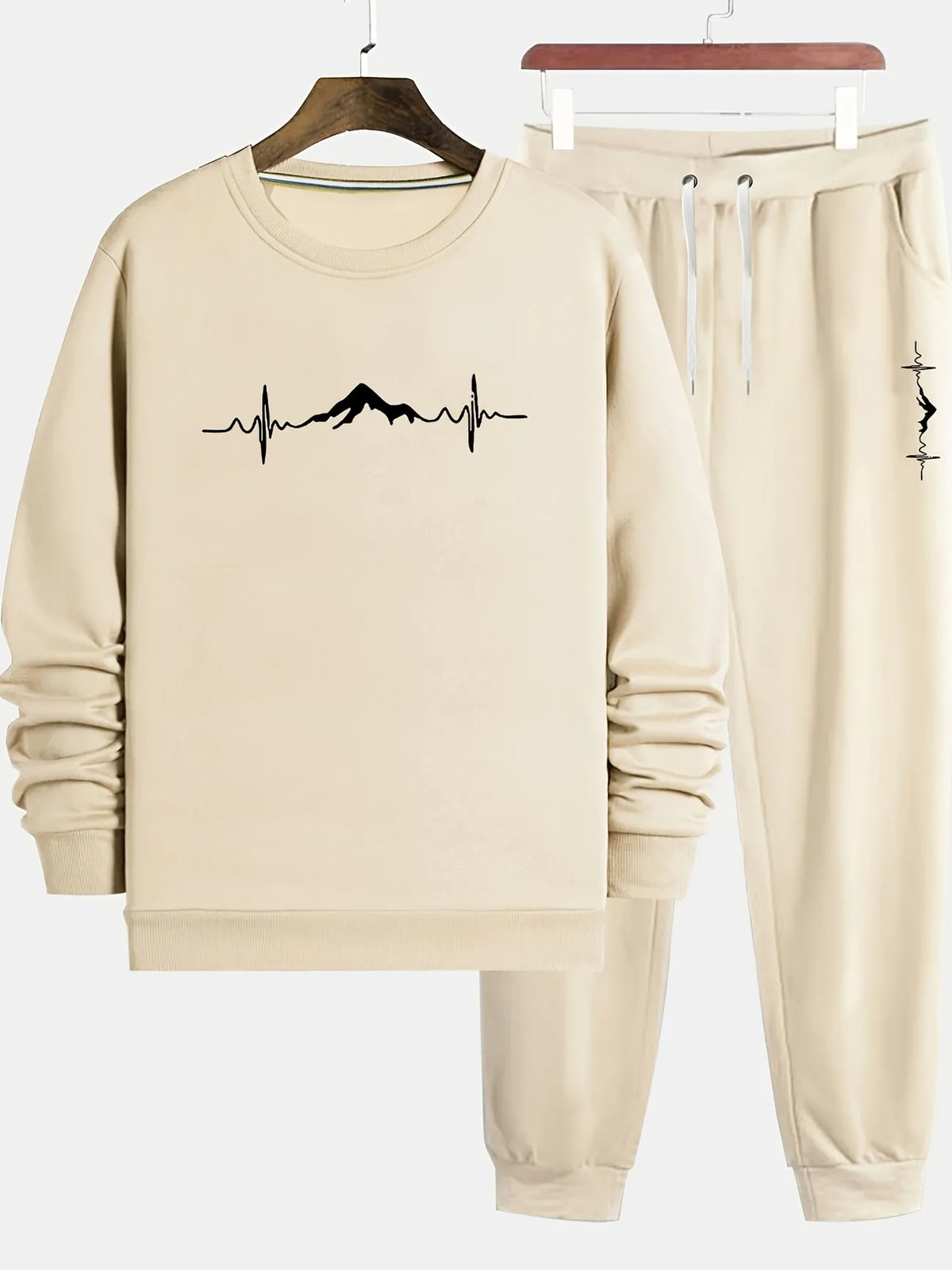 Mens Sweatshirt and Pants Set by Tee Tall - MSPSTT8 - Cream Cream