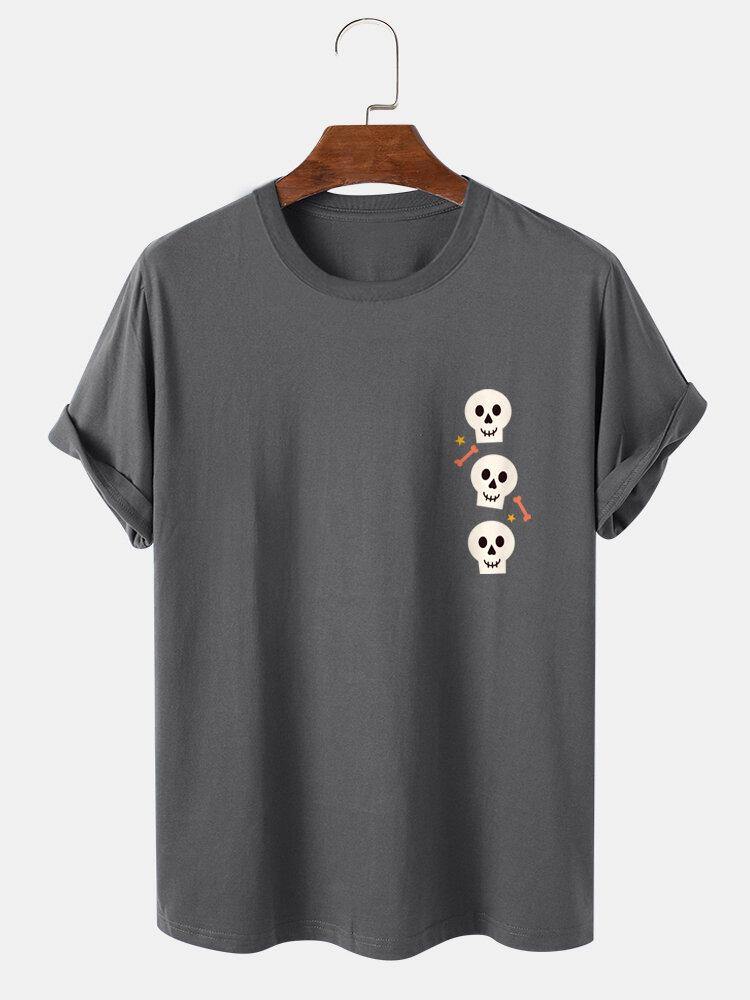 Mens Cotton Sticker Printed T-Shirt TTMPS18 - Charcoal