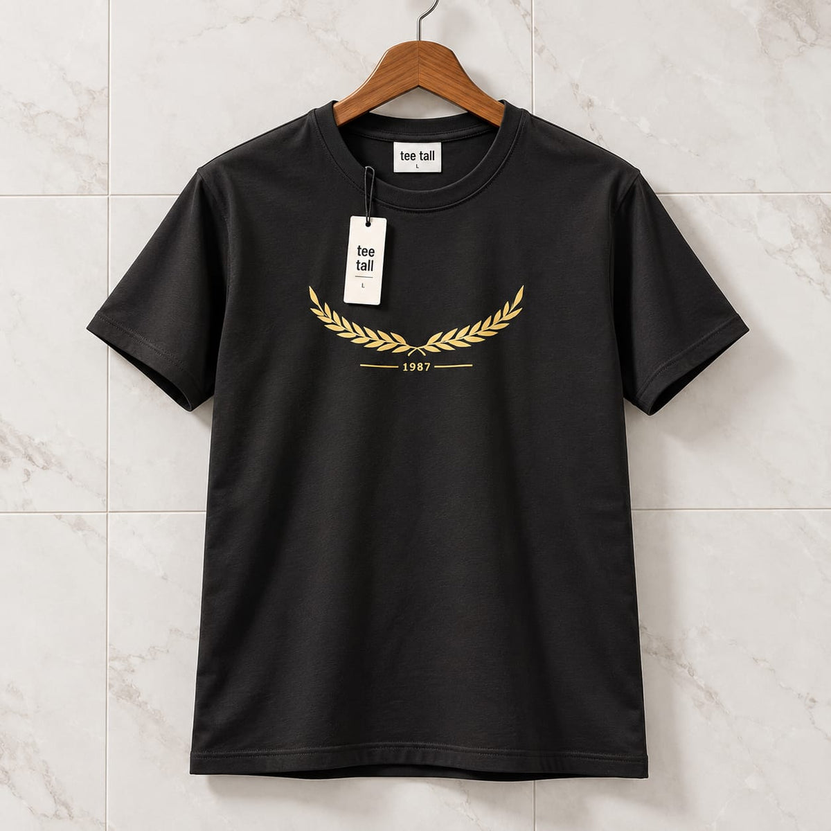 Nine Zero Stickers Printed NZMT16 T-Shirt - Black
