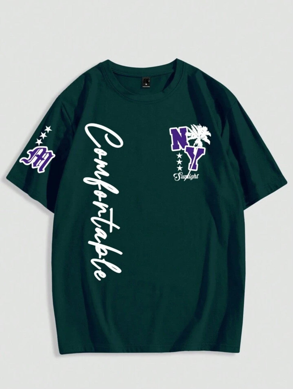 Nine Zero Stickers Printed NZMT6 T-Shirt - Green