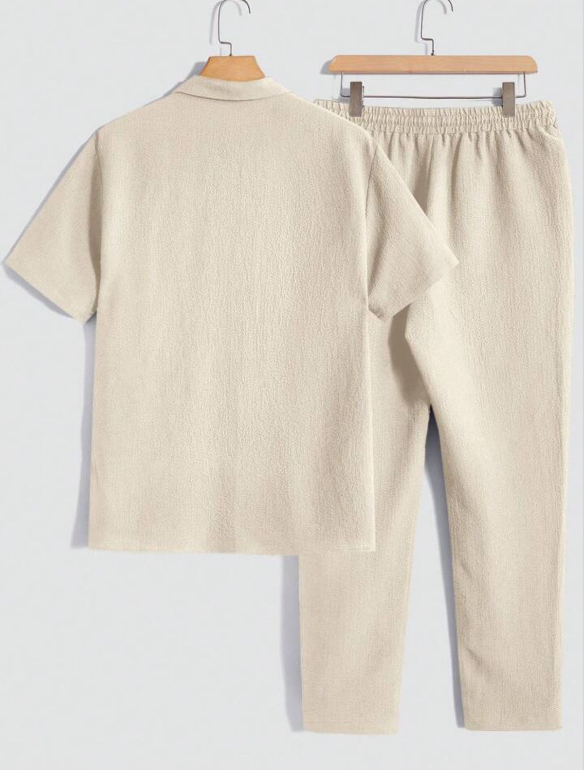 Mens Viscose Pants + Shirt Set - TTVMS23 - Cream