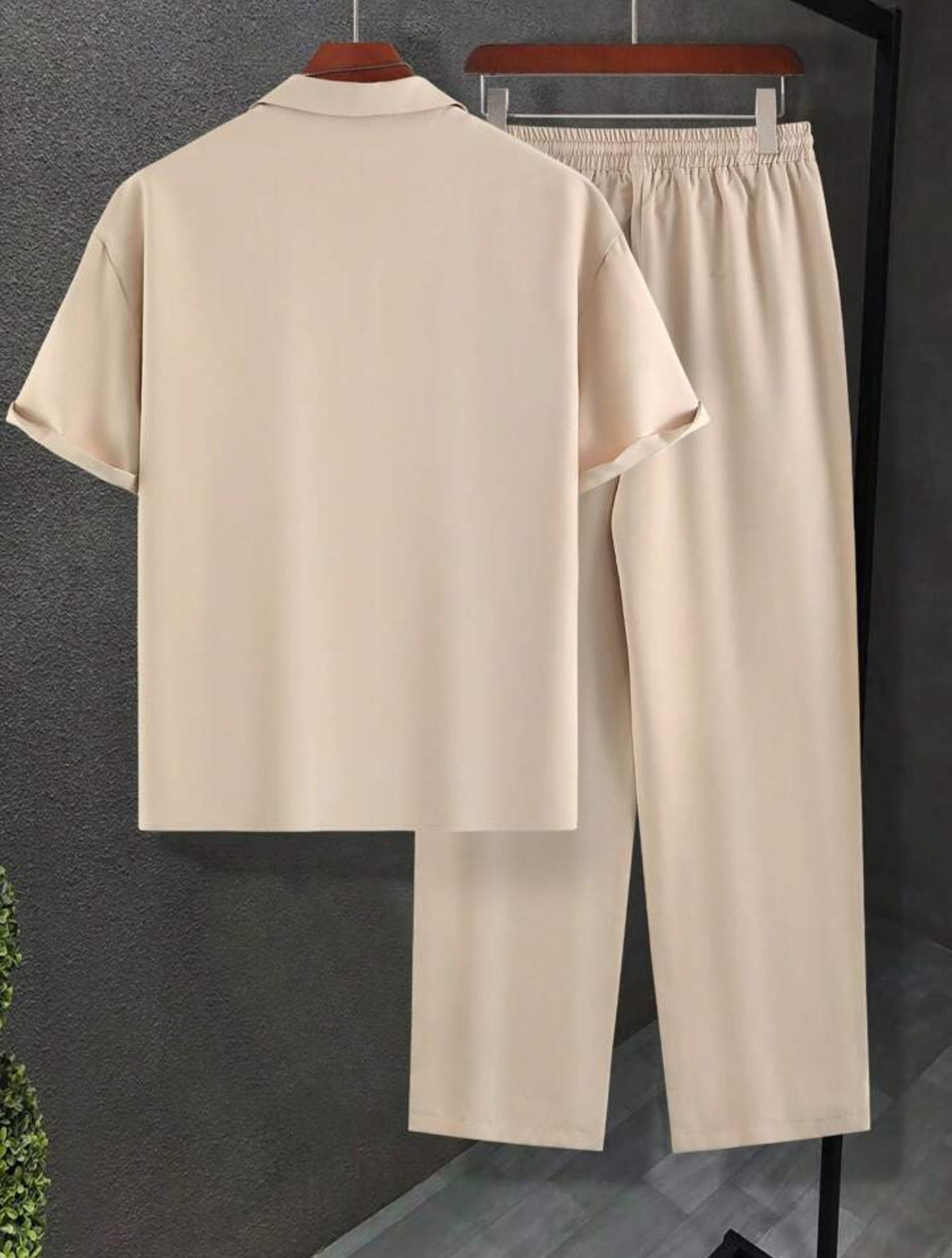 Mens Viscose Pants + Shirt Set - TTVMS22 - Cream
