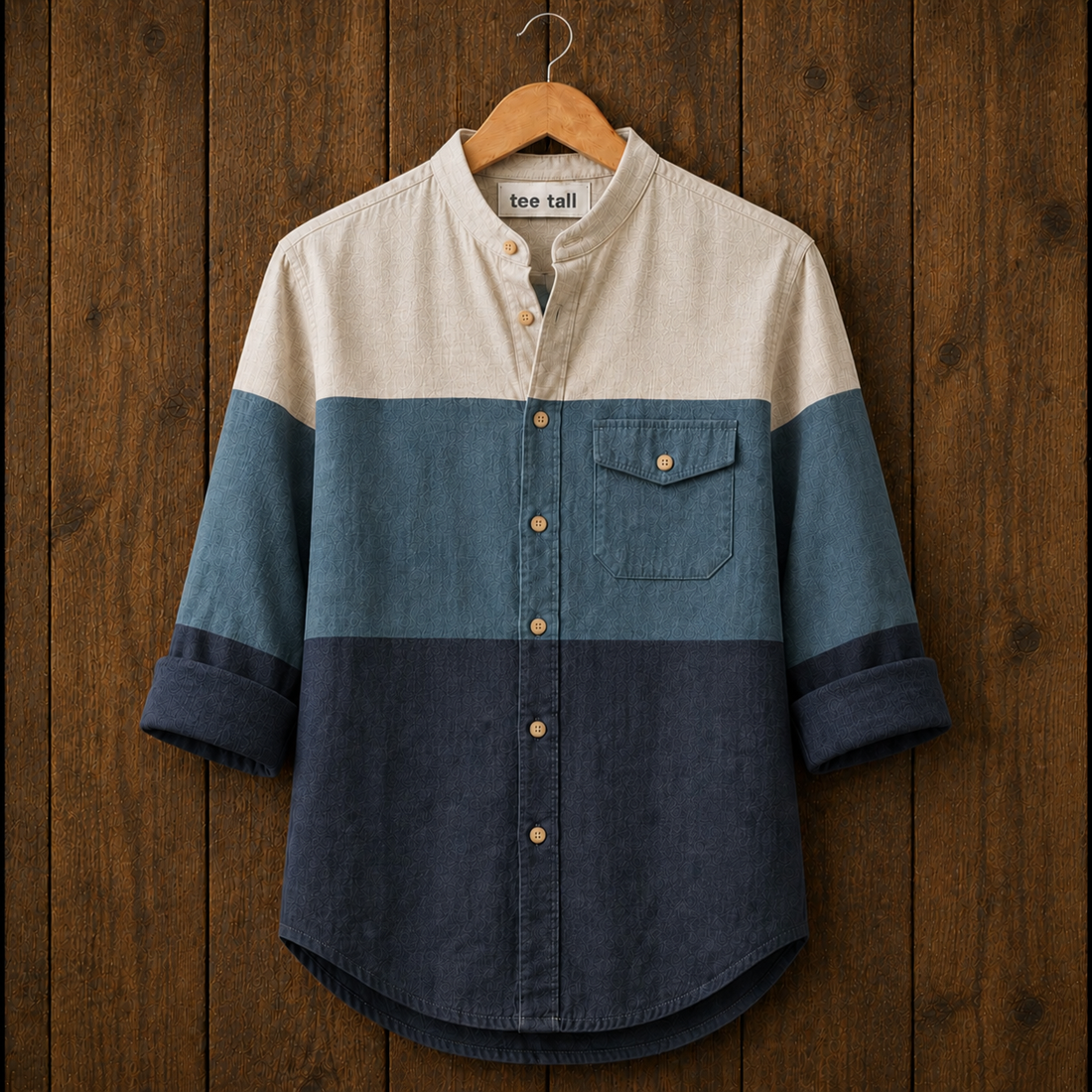 Mens Button Up Cotton Full Sleeve Shirt TTMBUS384 - Multi Color