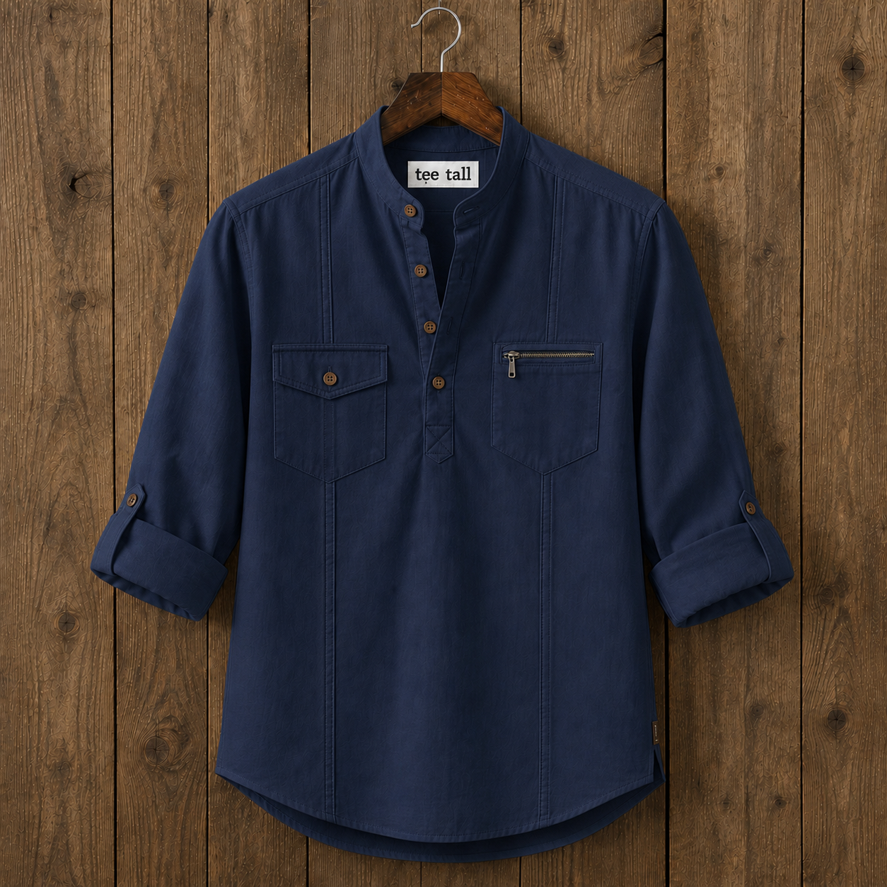 Mens Cotton Full Sleeve Shirt TTMSK117 - Navy Blue
