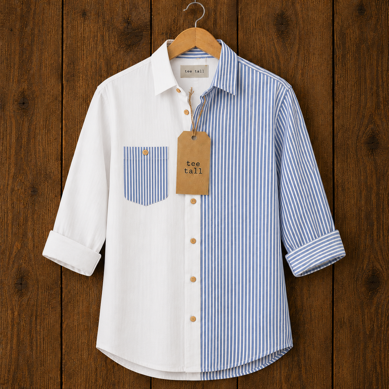Mens Button Up Cotton Full Sleeve Shirt TTMBUS414 - Multi Color