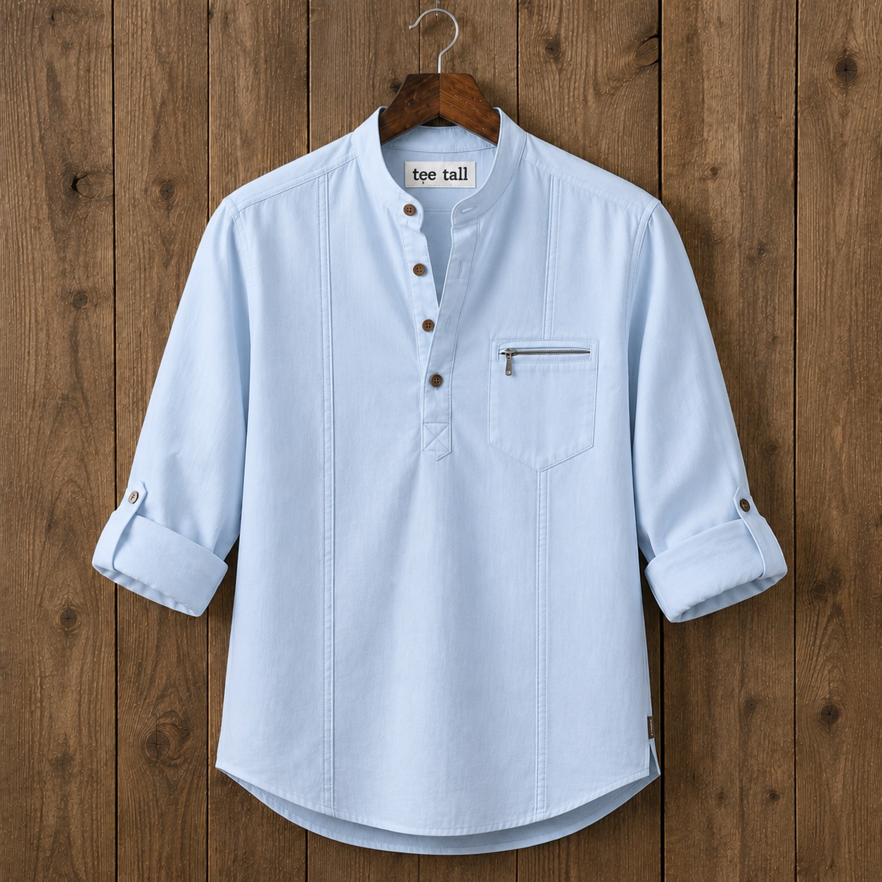 Mens Cotton Full Sleeve Shirt TTMSK113 - Light Blue