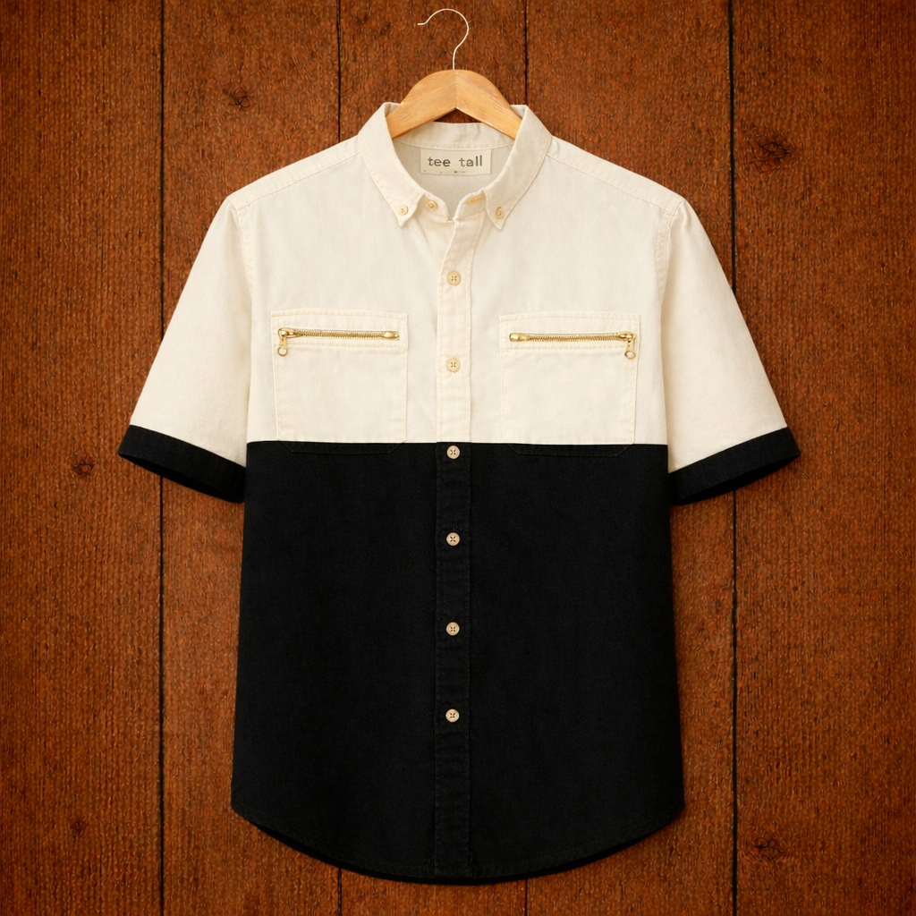 Mens Button Up Cotton Half Sleeve Shirt TTMBUS236 - Multi