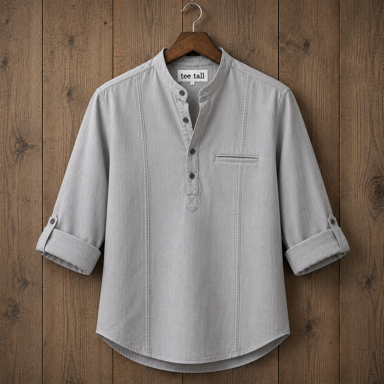 Mens Cotton Full Sleeve Shirt TTMSK115 - Grey