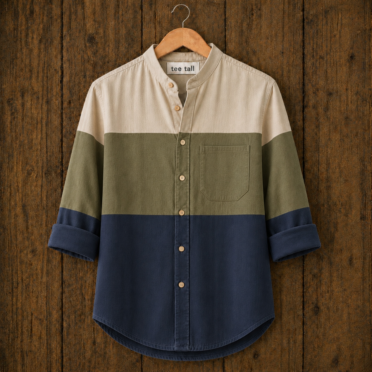 Mens Button Up Cotton Full Sleeve Shirt TTMBUS418 - Multi Color
