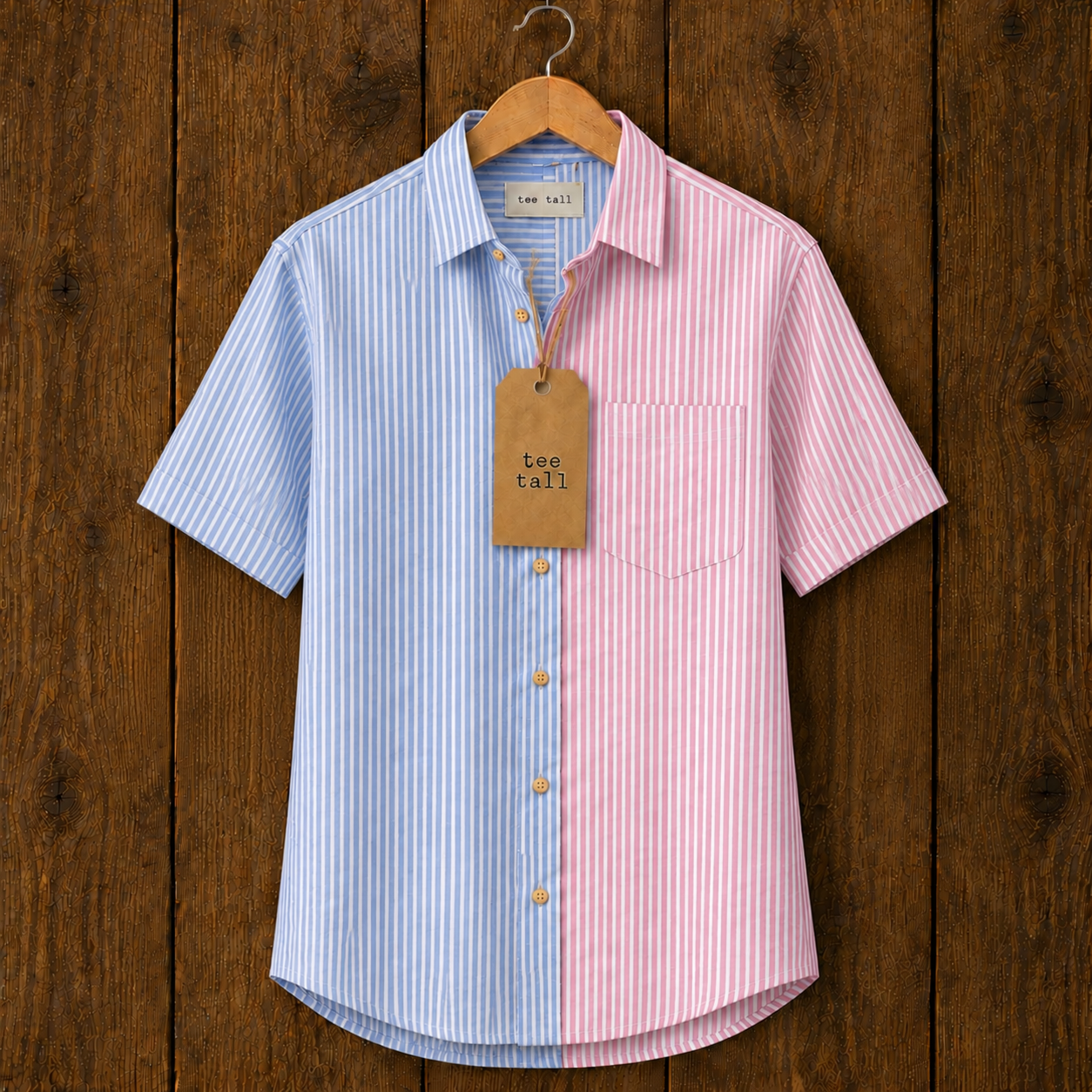 Mens Button Up Cotton Half Sleeve Shirt TTMBUS443 - Multi Color