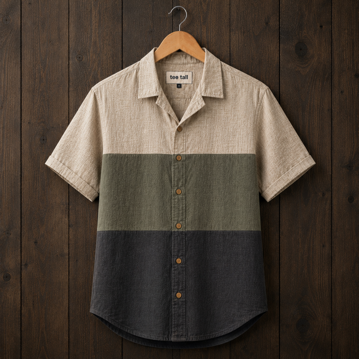 Mens Button Up Cotton Half Sleeve Shirt TTMBUS463 - Multi Color