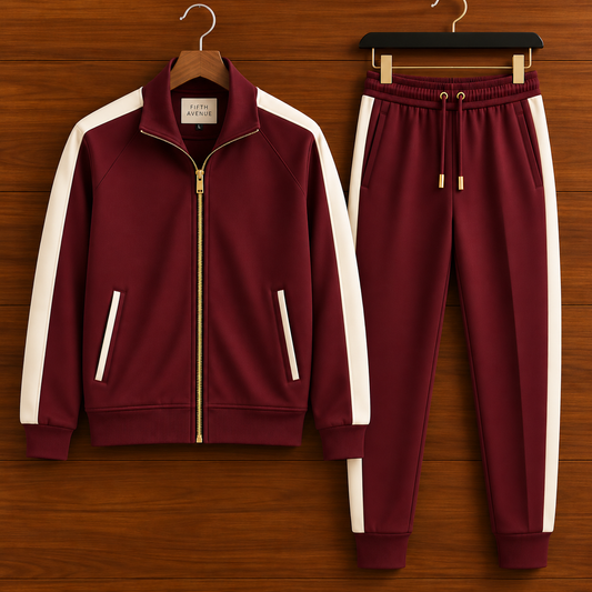Mens Jacket and Pants Set FAMJAPNS205 - Maroon