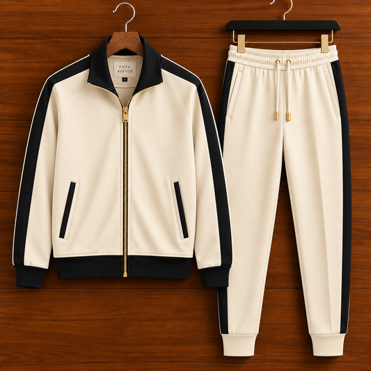 Mens Jacket and Pants Set FAMJAPNS206 - Cream