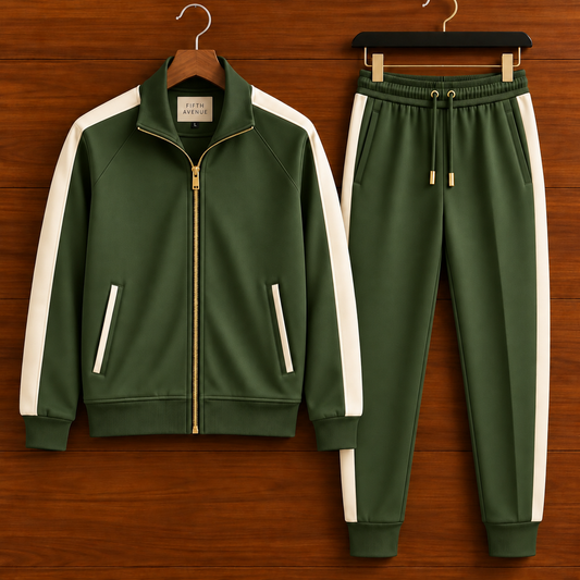 Mens Jacket and Pants Set FAMJAPNS207 - Green