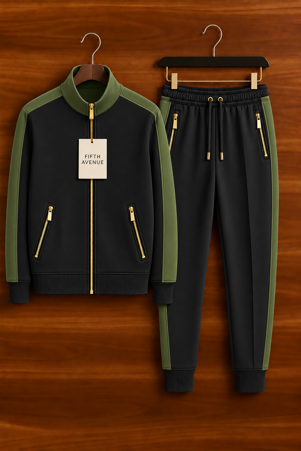 Mens Jacket and Pants Set FAMJAPNS210 - Black