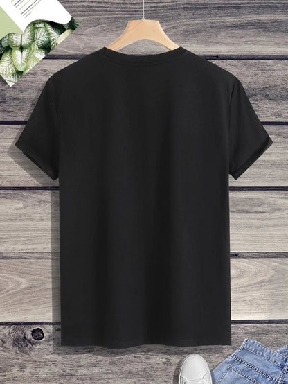 Mens Premium Cotton Printed T-Shirt - GRMPR39 - Black