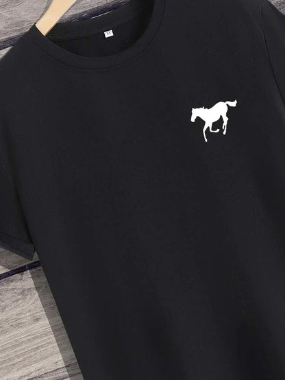 Mens Premium Cotton Printed T-Shirt - GRMPR39 - Black