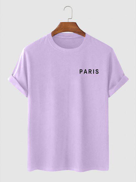 Mens Cotton Sticker Printed T-Shirt TTMPS5 - Purple