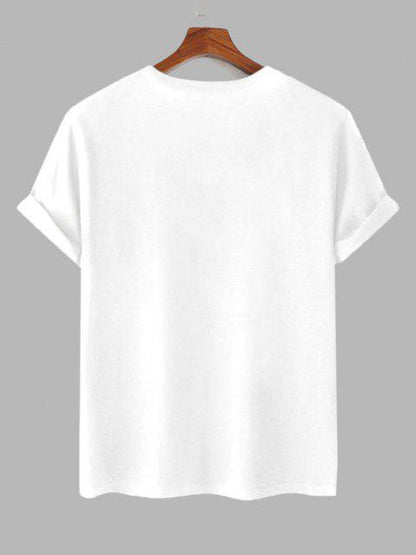 Mens Premium Cotton Printed T-Shirt - GRMPR43 - White