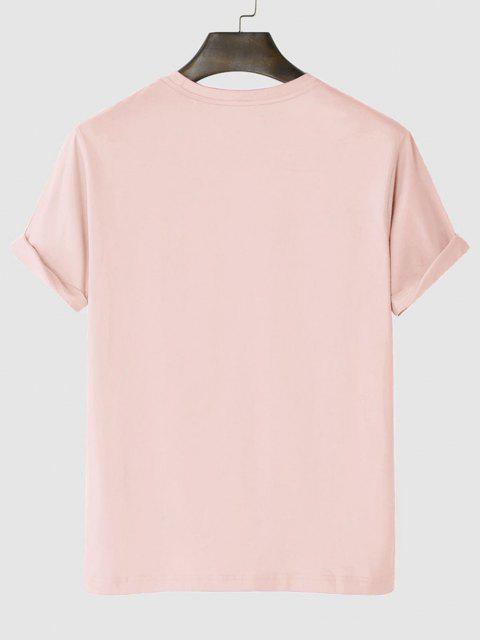 Mens Premium Cotton Printed T-Shirt - GRMPR44 - Pink