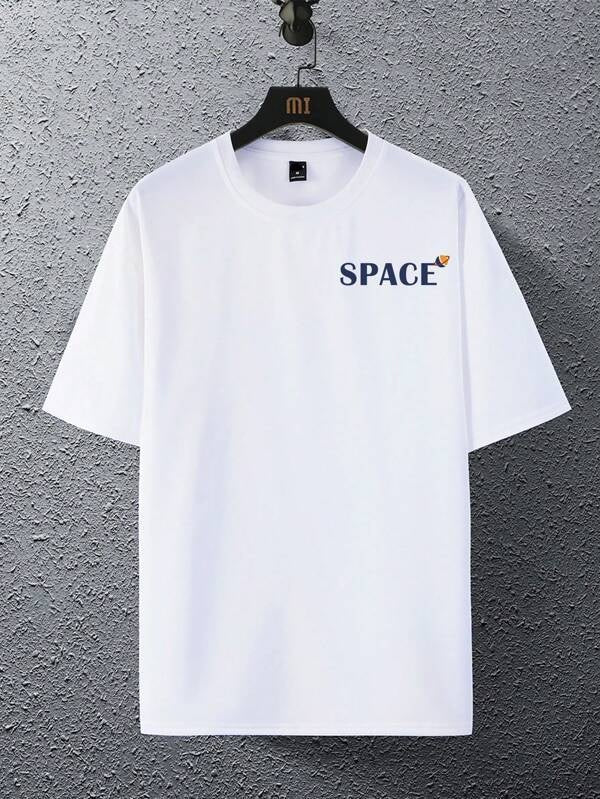 Mens Sticker Printed T-Shirt MMSPS57 - White