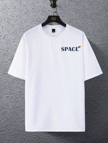 Mens Sticker Printed T-Shirt MMSPS57 - White