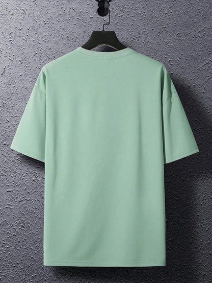 Mens Sticker Printed T-Shirt MMSPS31 - Mint Green