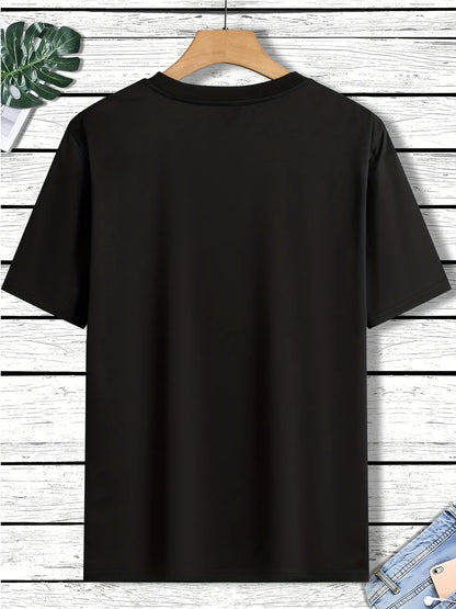 Mens Sticker Printed T-Shirt MMSPS79 - Black