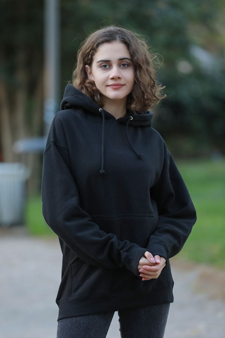 Groove Plain Kangaroo Pocket Hoodie AMHOD2 Black