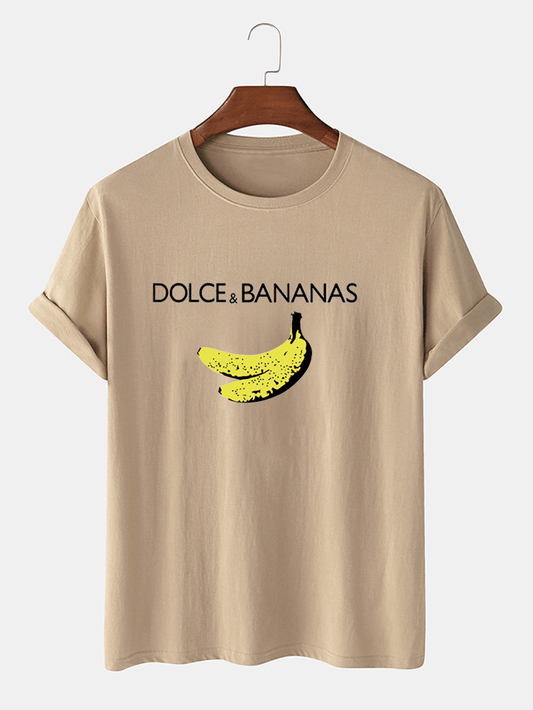 Mens Cotton Sticker Printed T-Shirt TTMPS33 - Cream