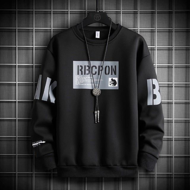 Mens Printed Sweatshirt GRMPR6 - Black