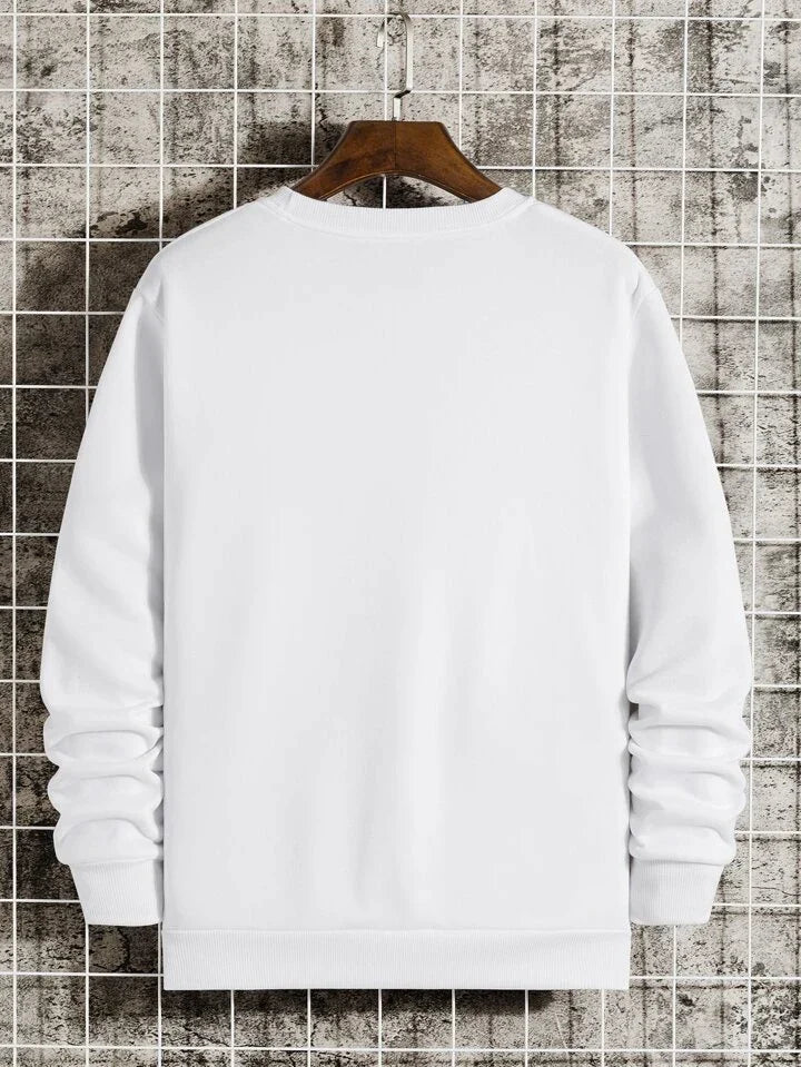 Mens Printed Sweatshirt by Tee Tall TTMPWS24 - White