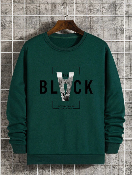 Mens Printed Sweatshirt by Tee Tall TTMPWS25 - Green