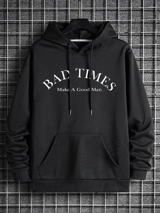 Fifth Avenue Printed Hoodie MIFT314 - Black