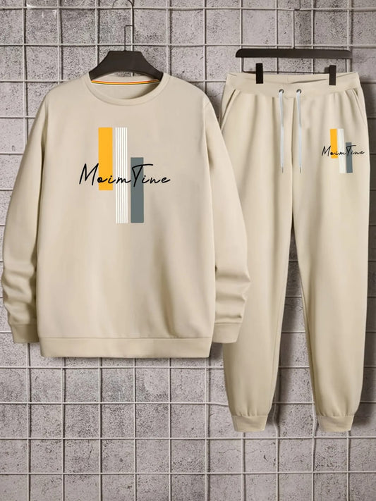 Mens Sweatshirt and Pants Set by Tee Tall - MSPSTT3 - Cream Cream