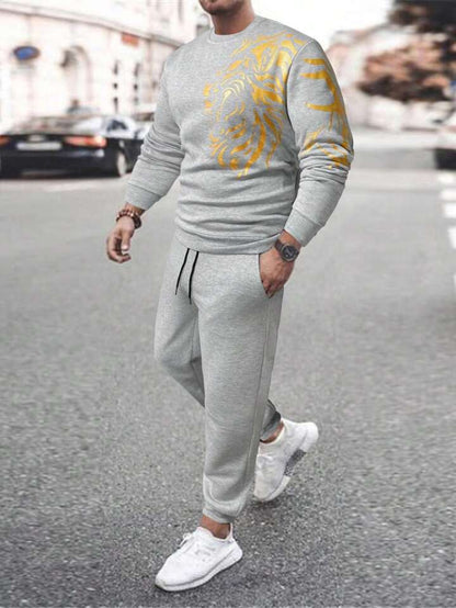 Mens Sweatshirt and Pants Set by Tee Tall - MSPSTT10 - Grey Grey