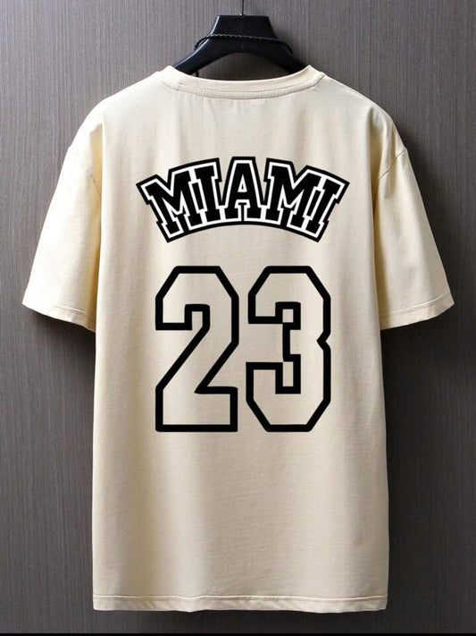 Nine Zero Stickers Printed NZMT5 T-Shirt - Cream