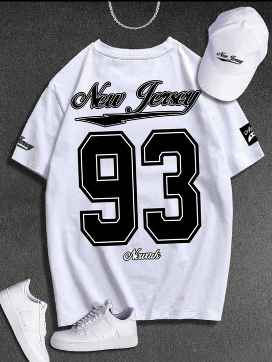 Nine Zero Stickers Printed NZMT8 T-Shirt - White