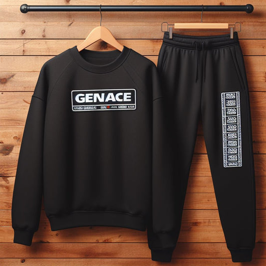 Mens Sweatshirt and Pants Set by Tee Tall - MSPSTT94 - Black Black