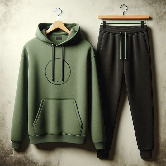 Mens Hoodie and Pants Set by Tee Tall - MHPSTT92 - Green Black