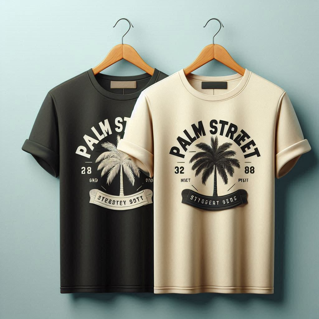 Bundle of 2 Printed T-Shirts - PBUN2TS1 - Black Cream
