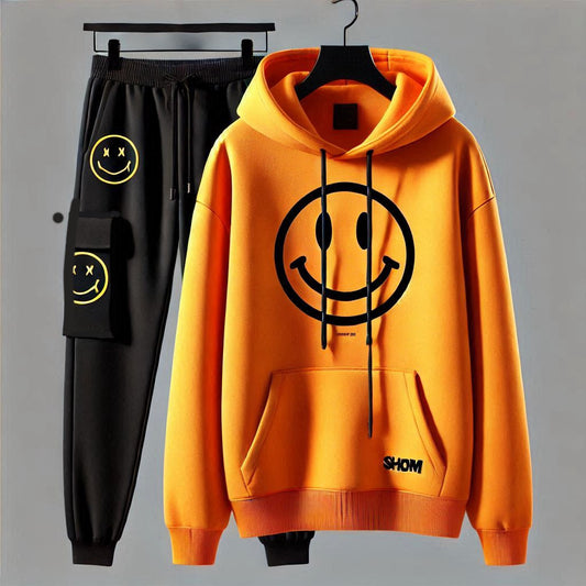 Mens Hoodie and Pants Set by Tee Tall - MHPSTT128 - Orange Black