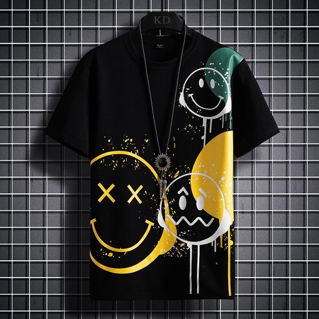 Mens Premium Cotton Printed T-Shirt - MPRIN84 - Black