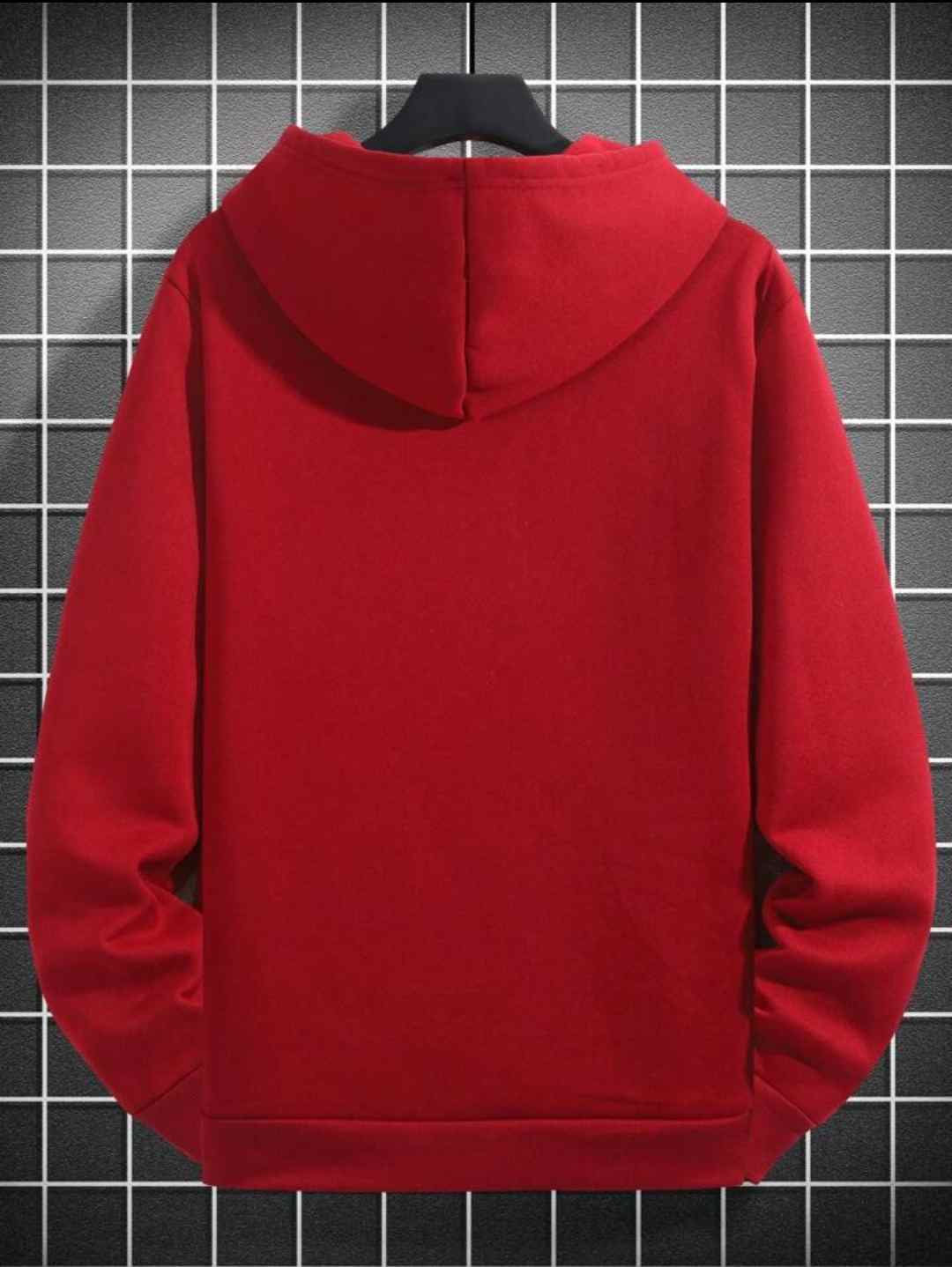 Mens Printed Kangaroo Hoodie GRMPRKH2 - Red