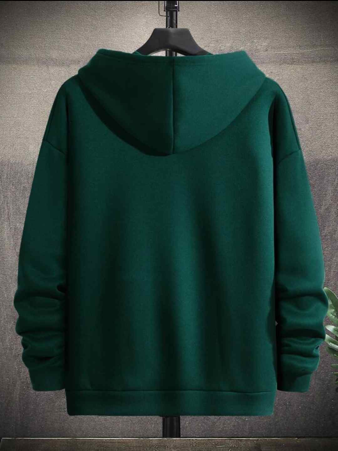 Mens Printed Kangaroo Hoodie GRMPRKH2 - Green