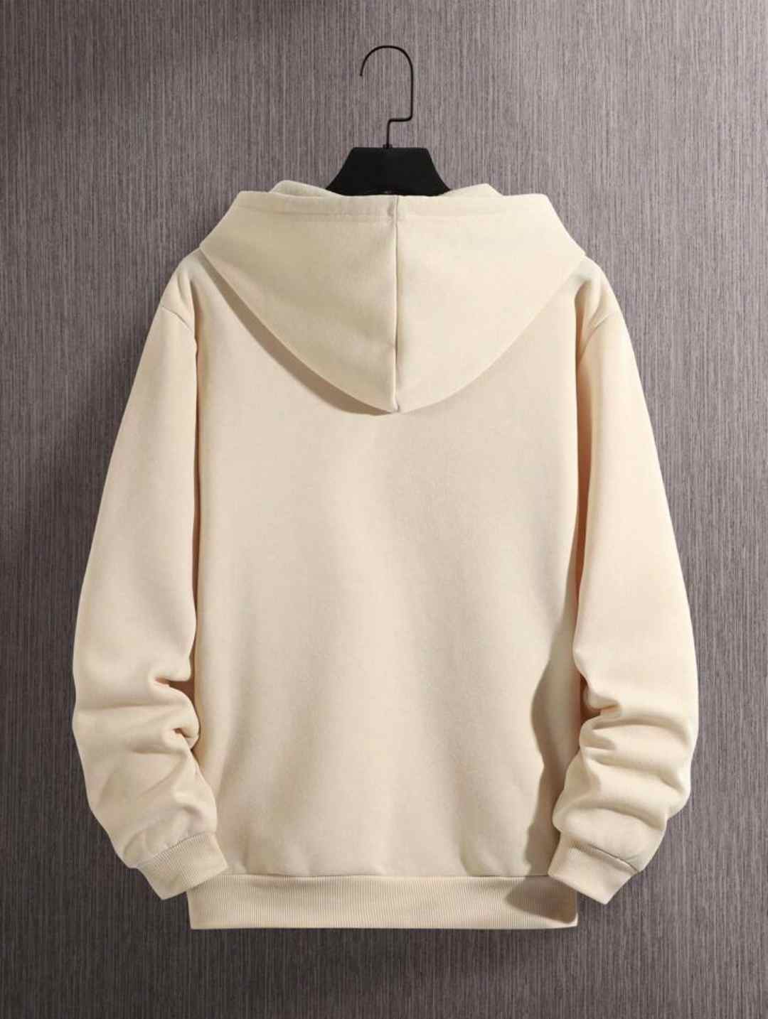 Mens Printed Kangaroo Hoodie GRMPRKH9 - Cream
