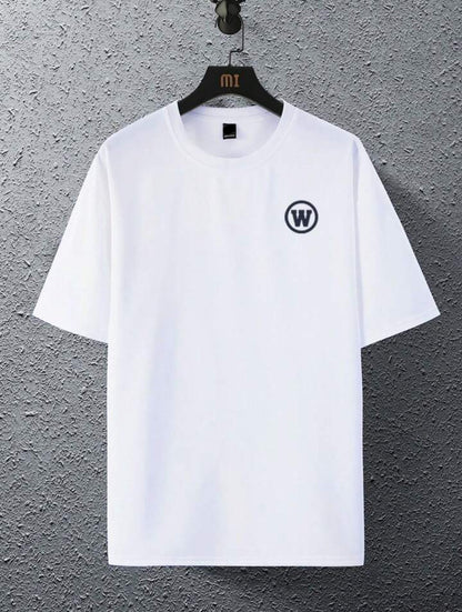 Mens Cotton Sticker Printed T-Shirt TTMPS134 - White