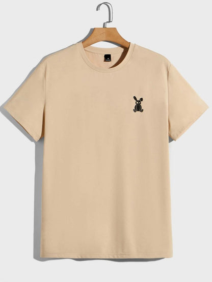 Mens Sticker Printed T-Shirt MMSPS201 - Cream